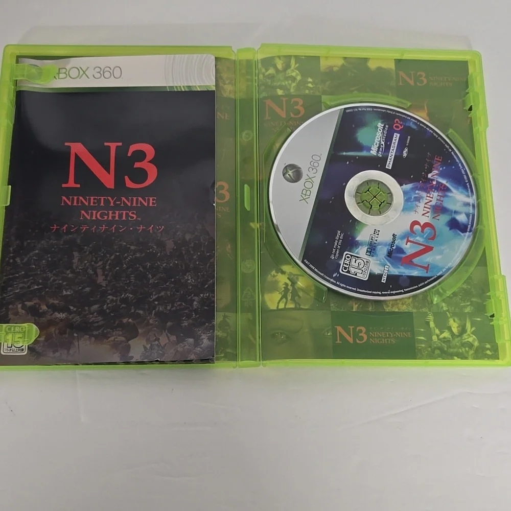 Japanese  Xbox 360 Ninety-Nine Nights - Green Cover